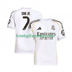 Camisola Principal Real Madrid Vinicius Junior 7 Época 2025/2026 Manga Curta ,Homem