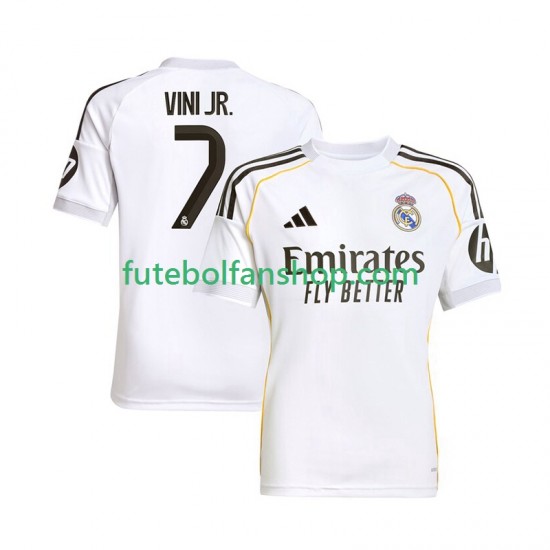 Camisola Principal Real Madrid Vinicius Junior 7 Época 2025/2026 Manga Curta ,Homem Camisola Principal Real Madrid Vinicius Junior 7 Época 2025/2026 Manga Curta ,Homem