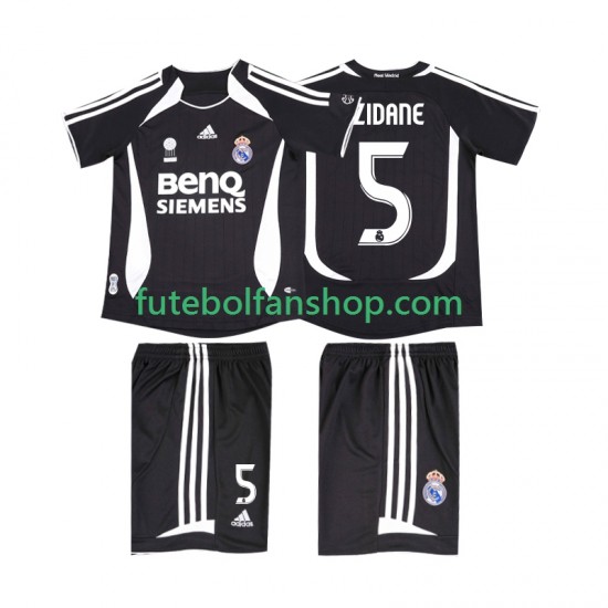 Camisola Alternativo Real Madrid ZIDANE 5 Retro 2006 2007 Manga Curta ,Criança Camisola Alternativo Real Madrid ZIDANE 5 Retro 2006 2007 Manga Curta ,Criança