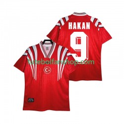 Camisola Principal Seleção Turca HAKAN 9 Retro 1996 Manga Curta ,Homem