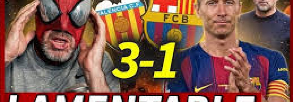 O Barcelona sofreu uma derrota por 3-1 fora com o Valencia CF.