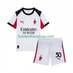 Camisola Alternativo AC Milan Ardon Jashari 30 Época 2025/2026 Manga Curta ,Criança