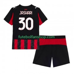 Camisola Principal AC Milan Ardon Jashari 30 Época 2025/2026 Manga Curta ,Criança
