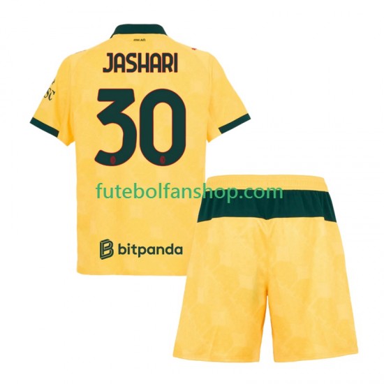 Camisola Alternativa (2ª) AC Milan Ardon Jashari 30 Época 2025/2026 Manga Curta ,Criança