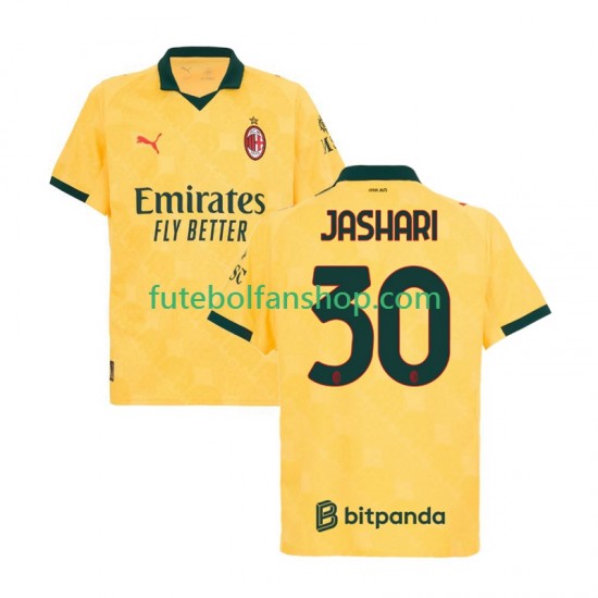 Camisola Alternativa (2ª) AC Milan Ardon Jashari 30 Época 2025/2026 Manga Curta ,Homem