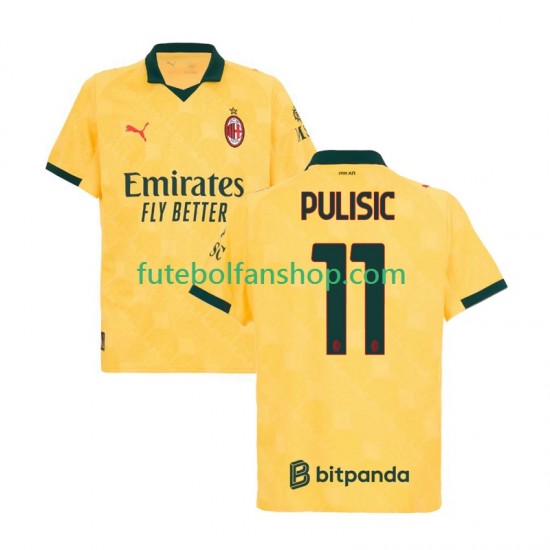 Camisola Alternativa (2ª) AC Milan Christian Pulisic 11 Época 2025/2026 Manga Curta ,Homem