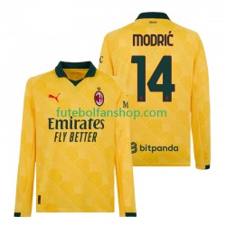Camisola Alternativa (2ª) AC Milan Luca Modric 14 Época 2025/2026 Manga Comprida ,Homem