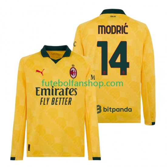 Camisola Alternativa (2ª) AC Milan Luca Modric 14 Época 2025/2026 Manga Comprida ,Homem Camisola Alternativa (2ª) AC Milan Luca Modric 14 Época 2025/2026 Manga Comprida ,Homem
