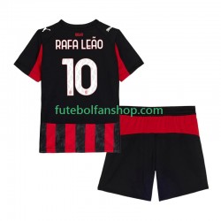 Camisola Principal AC Milan Rafael Leao 10 Época 2025/2026 Manga Curta ,Criança