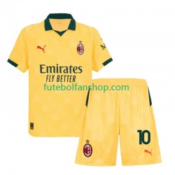 Camisola Alternativa (2ª) AC Milan Rafael Leao 10 Época 2025/2026 Manga Curta ,Criança