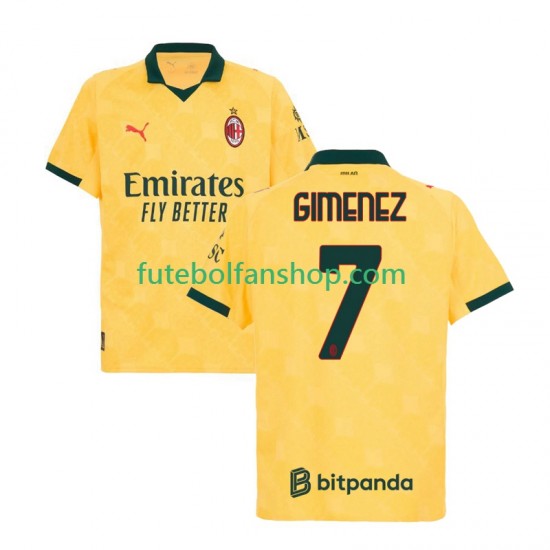 Camisola Alternativa (2ª) AC Milan Santiago Gimenez 7 Época 2025/2026 Manga Curta ,Homem Camisola Alternativa (2ª) AC Milan Santiago Gimenez 7 Época 2025/2026 Manga Curta ,Homem