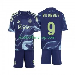 Camisola Alternativo AFC Ajax Brian Brobbey 9 Época 2025/2026 Manga Curta ,Criança