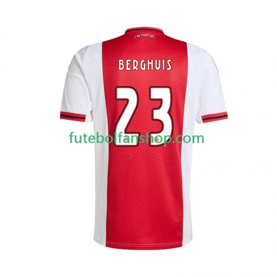 Camisola Principal AFC Ajax Steven Berghuis 23 Época 2025/2026 Manga Curta ,Homem Camisola Principal AFC Ajax Steven Berghuis 23 Época 2025/2026 Manga Curta ,Homem