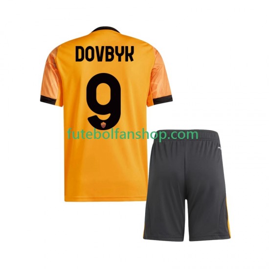 Camisola Alternativo AS Roma Artem Dovbyk 9 Época 2025/2026 Manga Curta ,Criança