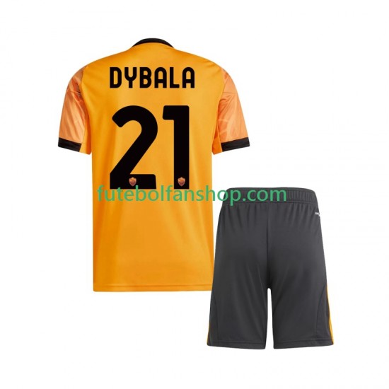Camisola Alternativo AS Roma Dybala 21 Época 2025/2026 Manga Curta ,Criança