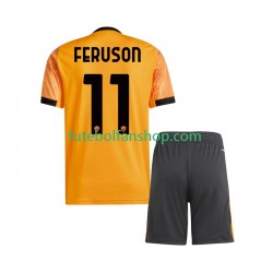 Camisola Alternativo AS Roma Evan Ferguson 11 Época 2025/2026 Manga Curta ,Criança