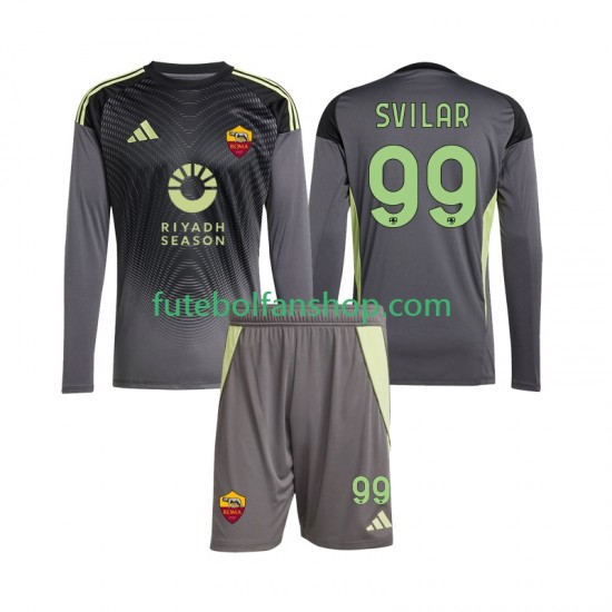 Camisola Principal Guarda-redes AS Roma Mile Svilar 99 Época 2025/2026 Manga Comprida ,Criança