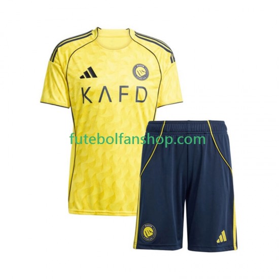 Camisola Principal Al Nassr Época 2025/2026 Manga Curta ,Criança
