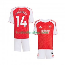Camisola Principal Arsenal Viktor Gyokeres 14 Época 2025/2026 Manga Curta ,Criança
