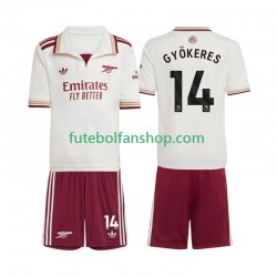 Camisola Alternativa (2ª) Arsenal Viktor Gyokeres 14 Época 2025/2026 Manga Curta ,Criança