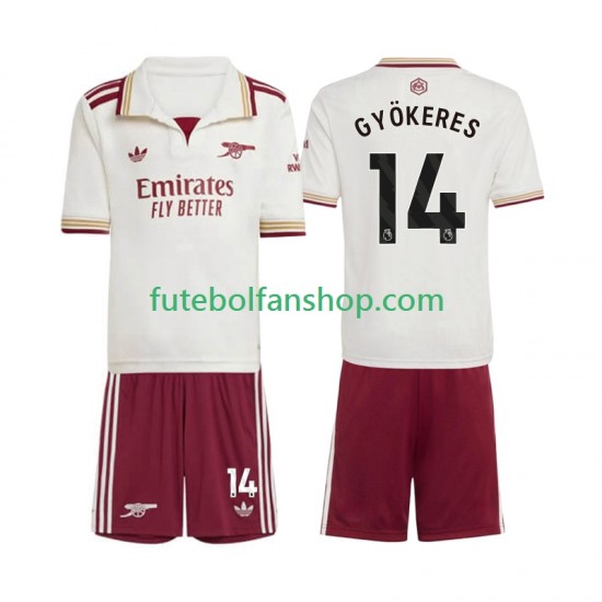 Camisola Alternativa (2ª) Arsenal Viktor Gyokeres 14 Época 2025/2026 Manga Curta ,Criança