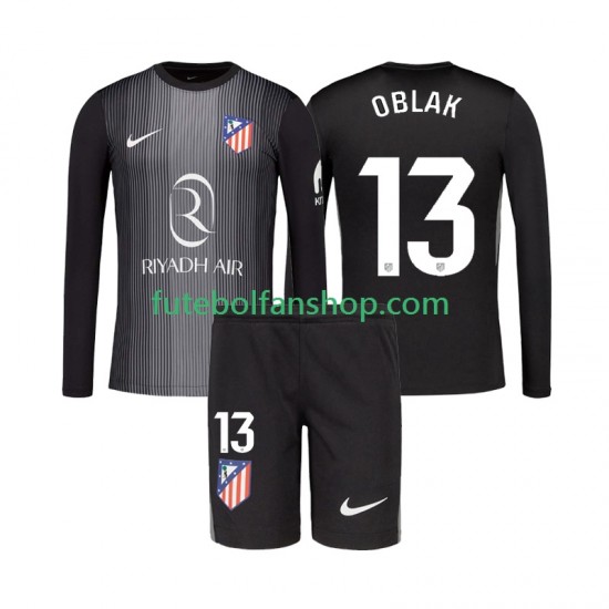 Camisola Alternativo Guarda-redes Atlético Madrid Jan Oblak 13 Época 2025/2026 Manga Comprida ,Criança