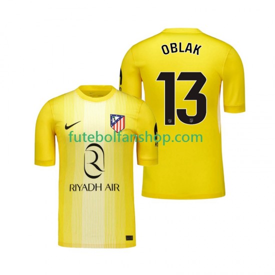 Camisola Principal Guarda-redes Atlético Madrid Jan Oblak 13 Época 2025/2026 Manga Curta ,Homem Camisola Principal Guarda-redes Atlético Madrid Jan Oblak 13 Época 2025/2026 Manga Curta ,Homem