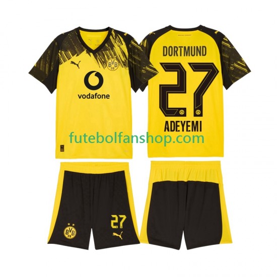 Camisola Principal Borussia Dortmund Karim Adeyemi 27 Época 2025/2026 Manga Curta ,Criança