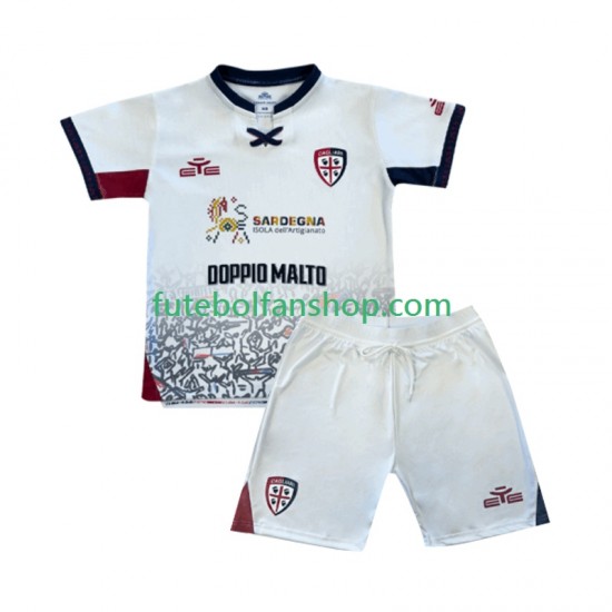 Camisola Alternativo Cagliari Época 2025/2026 Manga Curta ,Criança