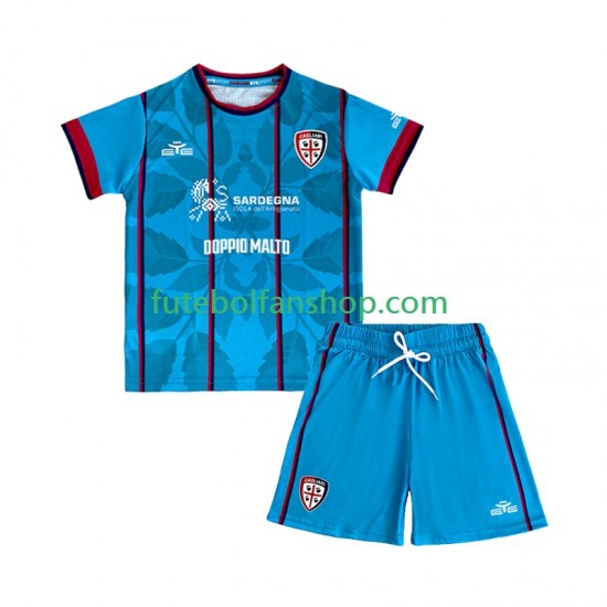 Camisola Alternativa (2ª) Cagliari Época 2025/2026 Manga Curta ,Criança