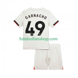 Camisola Alternativo Chelsea Alejandro Garnacho 49 Época 2025/2026 Manga Curta ,Criança