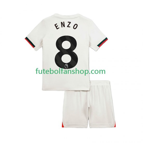 Camisola Alternativo Chelsea Enzo Fernandez 8 Época 2025/2026 Manga Curta ,Criança