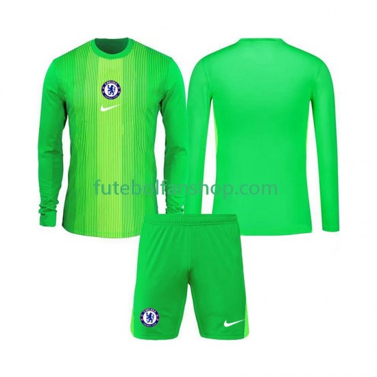 Camisola Alternativo Guarda-redes Chelsea Época 2025/2026 Manga Comprida ,Criança