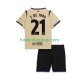 Camisola Alternativo FC Barcelona Frenkie de Jong 21 UCL Época 2025/2026 Manga Curta ,Criança