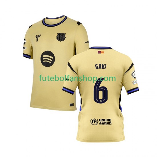 Camisola Alternativo FC Barcelona Gavi 6 Champions League Época 2025/2026 Manga Curta ,Homem
