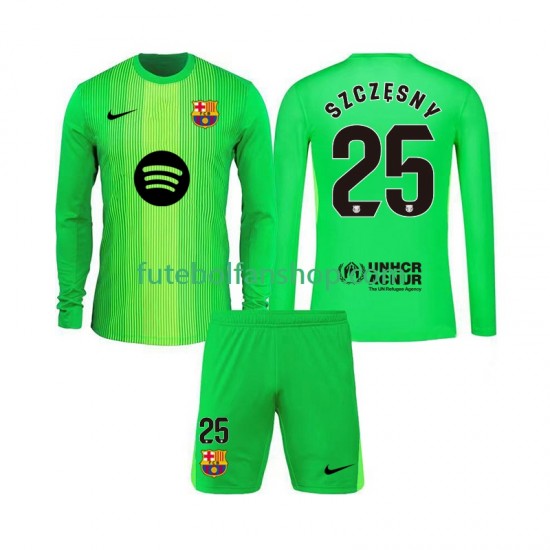 Camisola Principal Guarda-redes FC Barcelona Szczesny 25 Época 2025/2026 Manga Comprida ,Criança