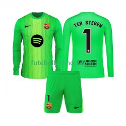 Camisola Principal Guarda-redes FC Barcelona Ter Stegen 1 Época 2025/2026 Manga Comprida ,Criança