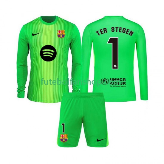 Camisola Principal Guarda-redes FC Barcelona Ter Stegen 1 Época 2025/2026 Manga Comprida ,Criança Camisola Principal Guarda-redes FC Barcelona Ter Stegen 1 Época 2025/2026 Manga Comprida ,Criança