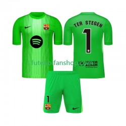 Camisola Principal Guarda-redes FC Barcelona Ter Stegen 1 Época 2025/2026 Manga Curta ,Criança