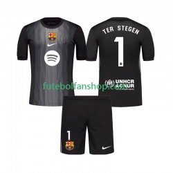 Camisola Alternativa (2ª) Guarda-redes FC Barcelona Ter Stegen 1 Época 2025/2026 Manga Curta ,Criança