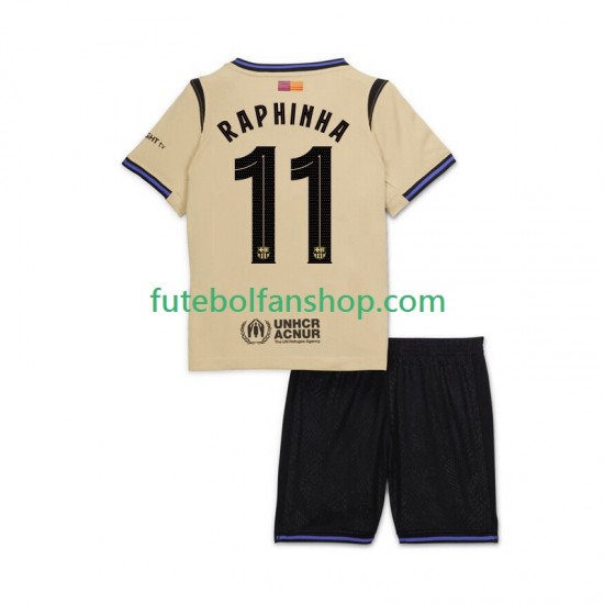 Camisola Alternativo FC Barcelona Raphinha 11 UCL Época 2025/2026 Manga Curta ,Criança