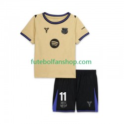 Camisola Alternativo FC Barcelona Raphinha 11 UCL Época 2025/2026 Manga Curta ,Criança