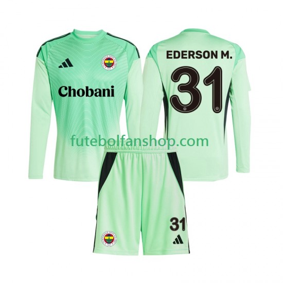 Camisola Alternativo Guarda-redes Fenerbahce Ederson Moraes 31 Época 2025/2026 Manga Comprida ,Criança
