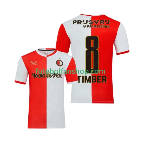 Camisola Principal Feyenoord Rotterdam Quinten Timber 8 Época 2025/2026 Manga Curta ,Homem