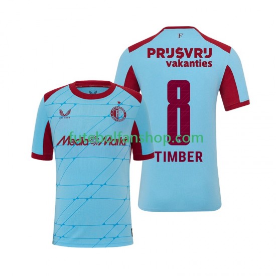 Camisola Alternativa (2ª) Feyenoord Rotterdam Quinten Timber 8 Época 2025/2026 Manga Curta ,Homem