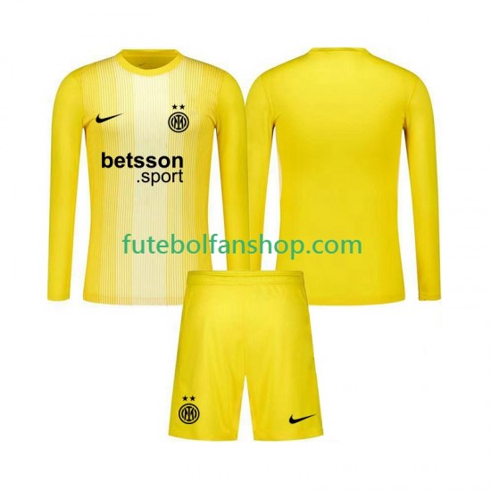 Camisola Alternativo Guarda-redes Inter de Milão Época 2025/2026 Manga Comprida ,Criança
