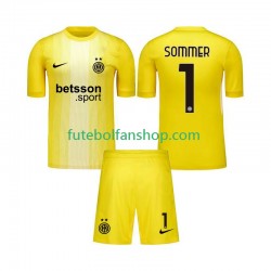 Camisola Alternativo Guarda-redes Inter de Milão Yann Sommer 1 Época 2025/2026 Manga Curta ,Criança