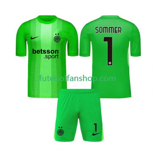 Camisola Alternativa (2ª) Guarda-redes Inter de Milão Yann Sommer 1 Época 2025/2026 Manga Curta ,Criança