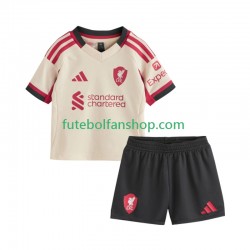 Camisola Alternativo Liverpool Época 2025/2026 Manga Curta ,Criança
