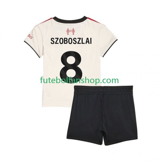 Camisola Alternativo Liverpool Dominik Szoboszlai 8 Época 2025/2026 Manga Curta ,Criança